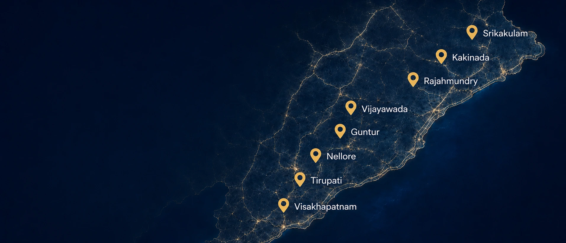 Commercial locations map for business expansion across Andhra Pradesh